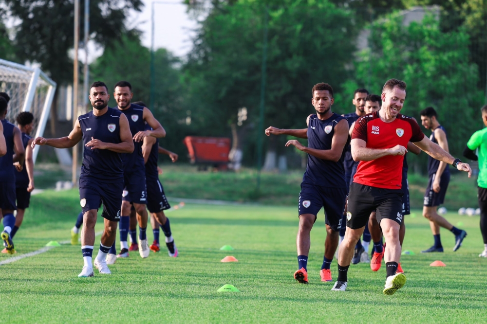 من الحصص التدريبية السابقة للمنتخب الوطني الأول لكرة القدم