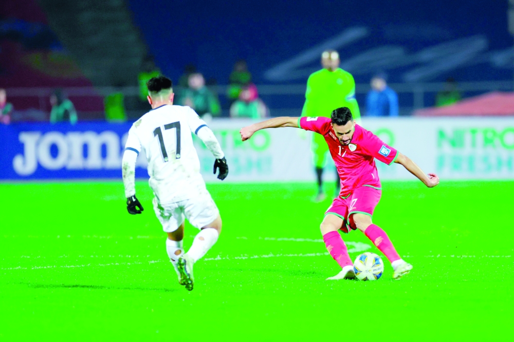 جانب من لقاء منتخبنا الوطني ونظيره منتخب قرغيزستان