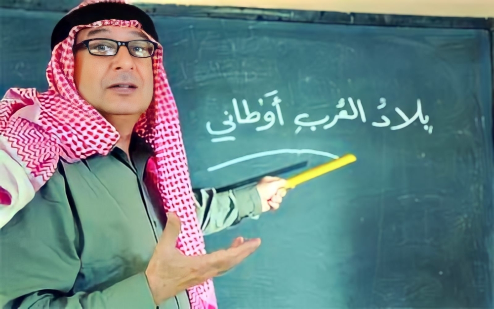 الراحل محمد غباشي في أحد المشاهد التمثيلية.             