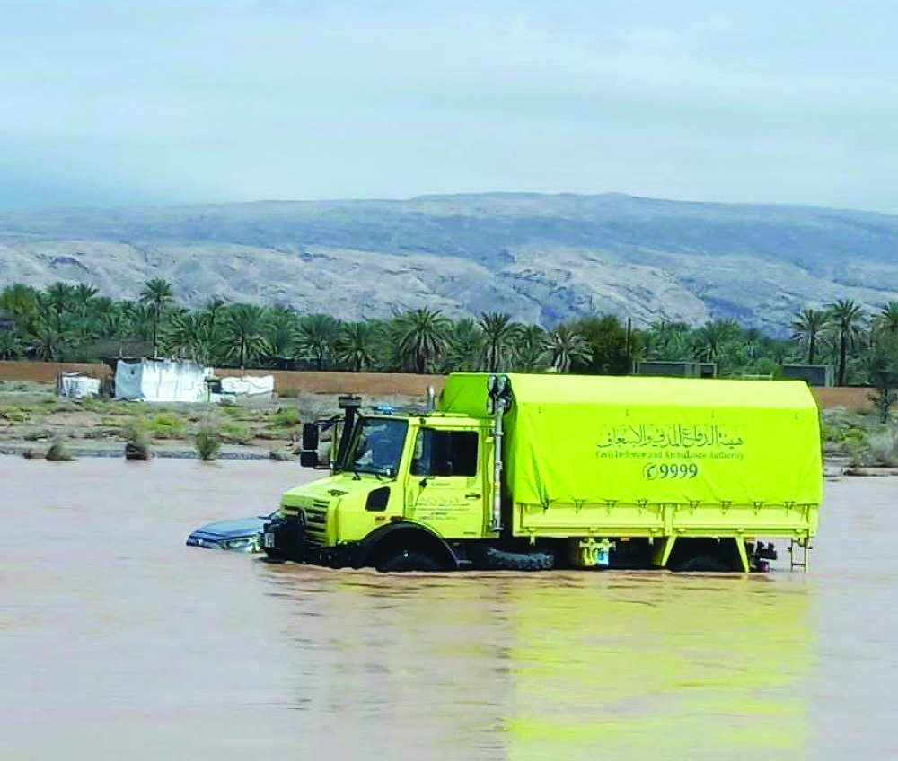 إنقاذ امرأة إثر احتجازها بأحد الأودية بولاية أدم