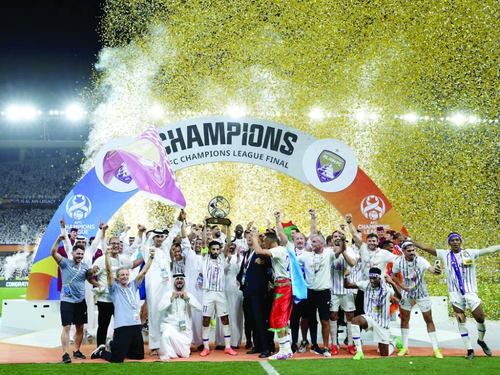 فرحة فريق العين باللقب الآسيوي 