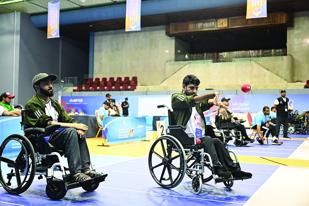 من مسابقة كرة السلة على الكراسي المتحركة